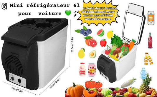 Électroménager Mini réfrigérateur pour voiture 6L