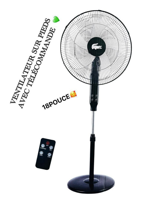 Électroménager Ventilateur sur pieds avec commande 18pouces